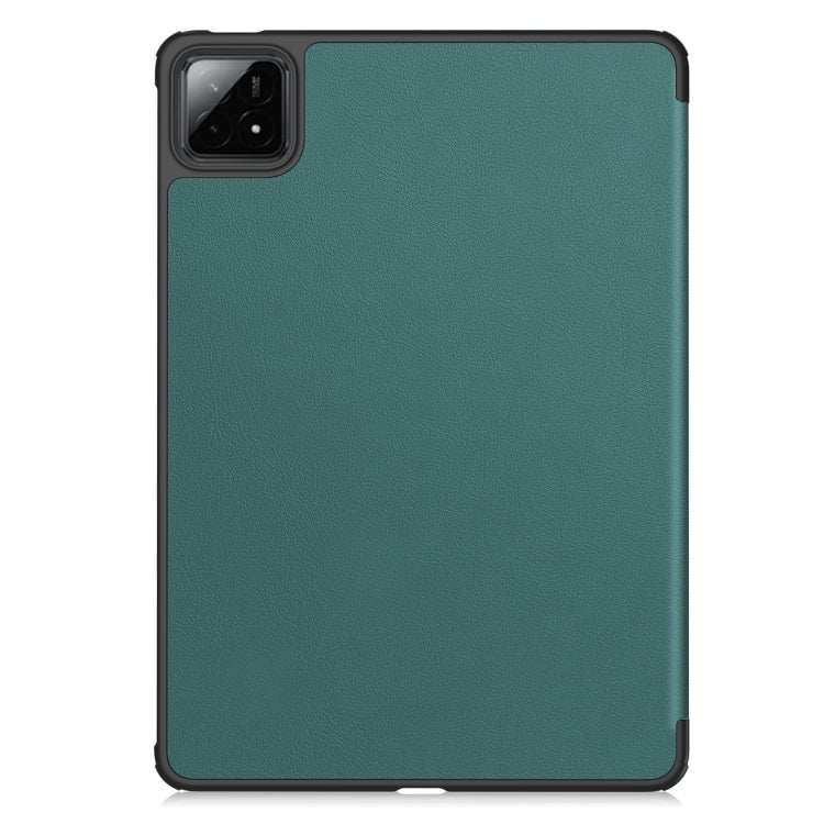 For Xiaomi Pad 7 / 7 Pro Custer Texture 3-Fold Holder Leather Smart Tablet Case