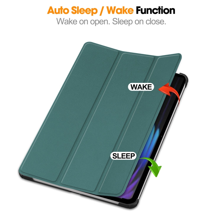 For Xiaomi Pad 7 / 7 Pro Custer Texture 3-Fold Holder Leather Smart Tablet Case