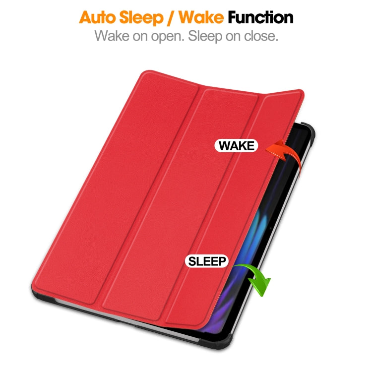 For Xiaomi Pad 7 / 7 Pro Custer Texture 3-Fold Holder Leather Smart Tablet Case