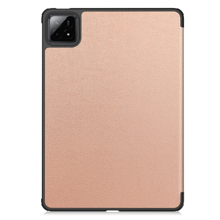 For Xiaomi Pad 7 / 7 Pro Custer Texture 3-Fold Holder Leather Smart Tablet Case