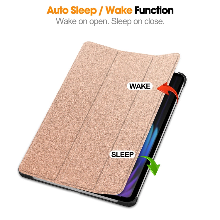 For Xiaomi Pad 7 / 7 Pro Custer Texture 3-Fold Holder Leather Smart Tablet Case