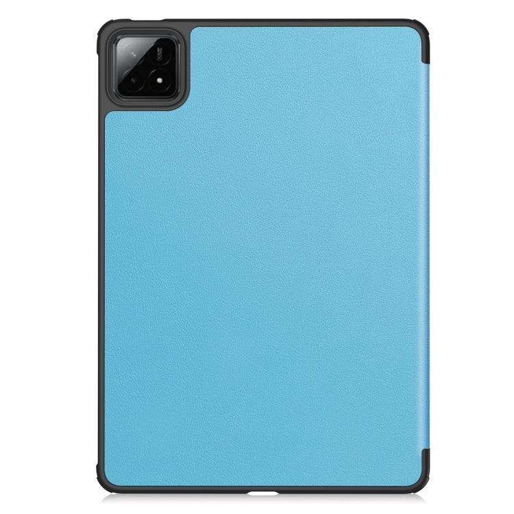For Xiaomi Pad 7 / 7 Pro Custer Texture 3-Fold Holder Leather Smart Tablet Case