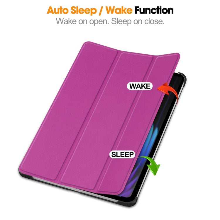 For Xiaomi Pad 7 / 7 Pro Custer Texture 3-Fold Holder Leather Smart Tablet Case