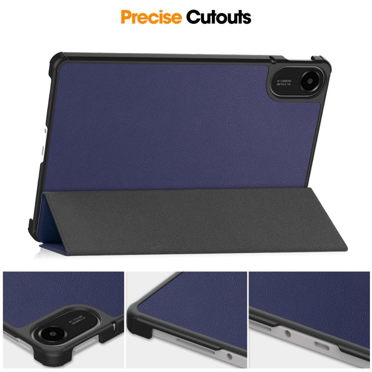 For Xiaomi Redmi Pad 2 Custer Texture 3-Fold Holder Leather Smart Tablet Case