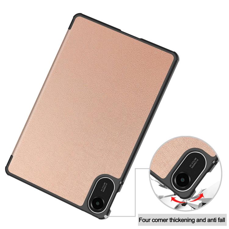 For Xiaomi Redmi Pad 2 Custer Texture 3-Fold Holder Leather Smart Tablet Case