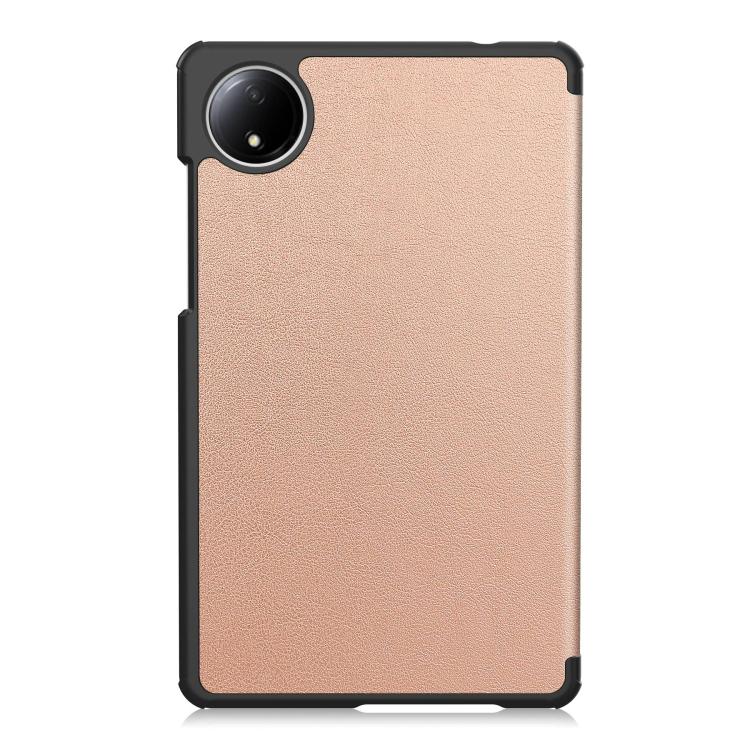 For Xiaomi Redmi Pad SE 8.7 Custer Texture 3-Fold Holder Leather Smart Tablet Case