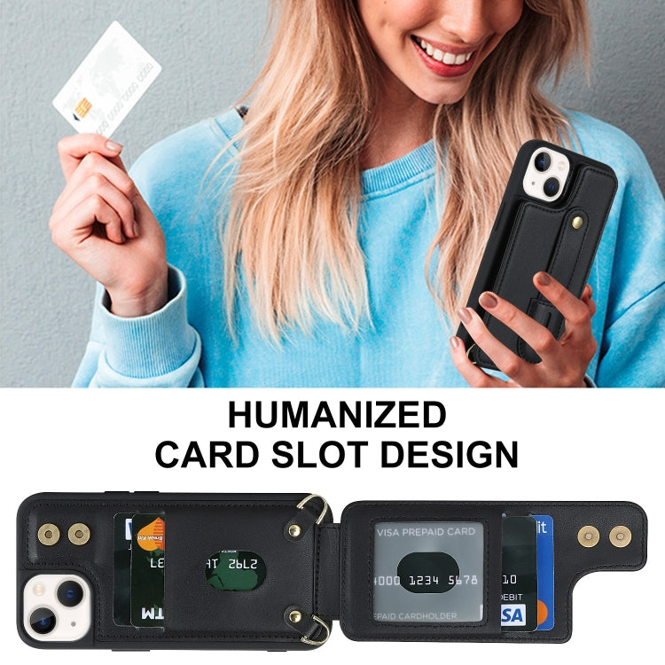 For iPhone 11 Pro Max Wristband Vertical Flip Wallet Back Cover Phone Case