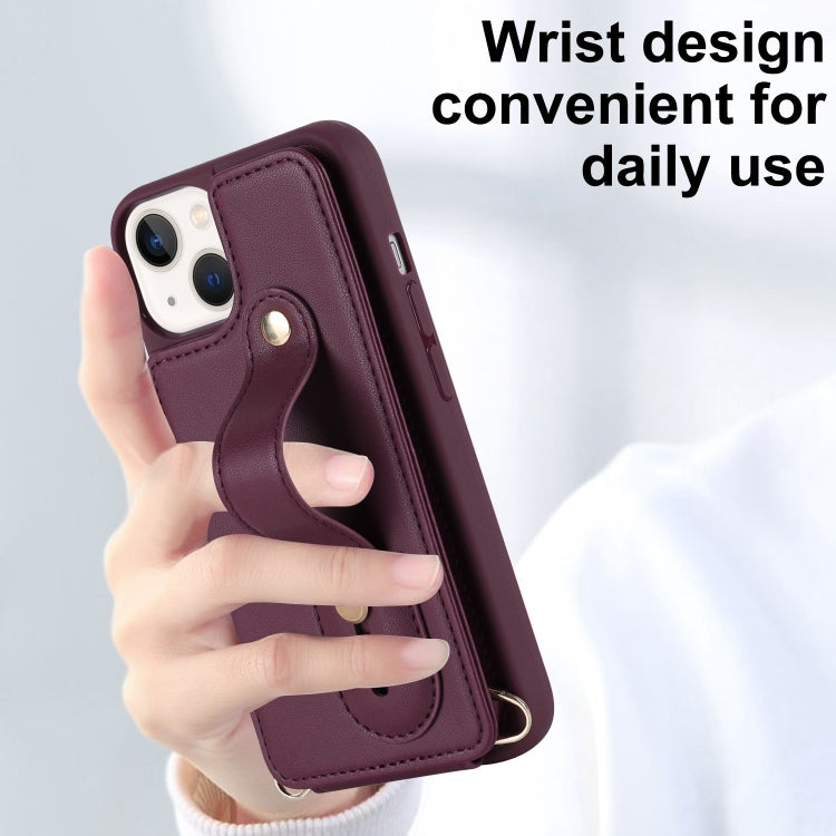 For iPhone 11 Pro Max Wristband Vertical Flip Wallet Back Cover Phone Case