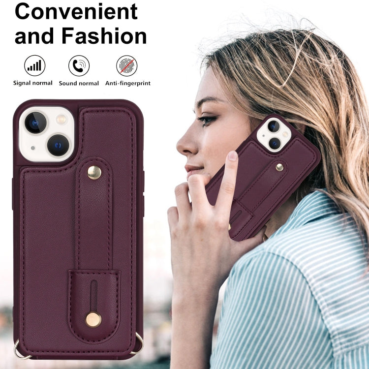 For iPhone 11 Pro Max Wristband Vertical Flip Wallet Back Cover Phone Case