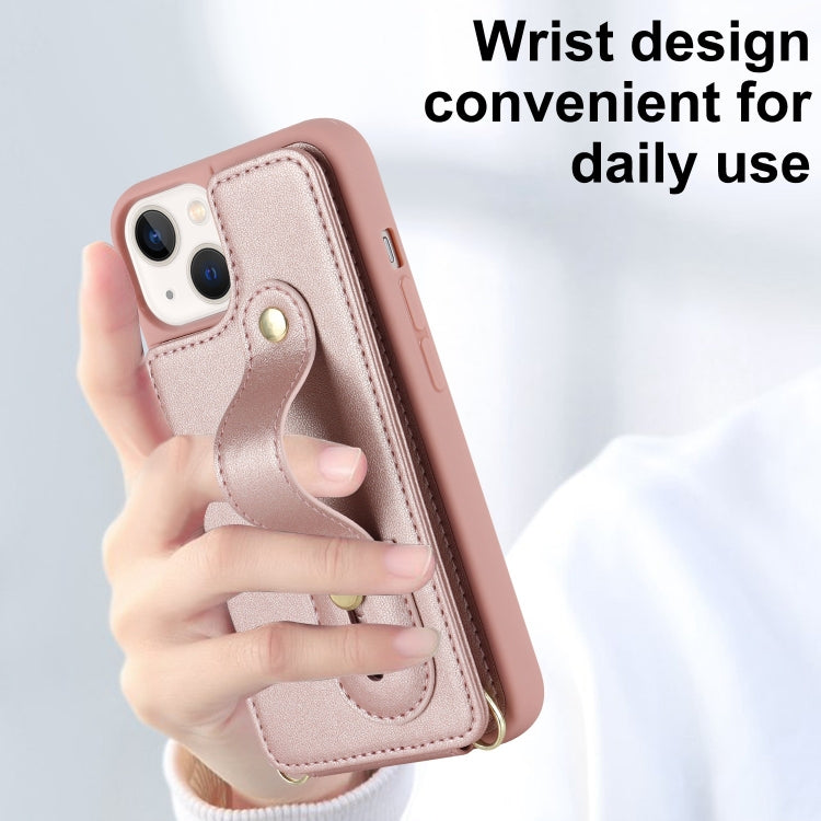 For iPhone 11 Pro Max Wristband Vertical Flip Wallet Back Cover Phone Case
