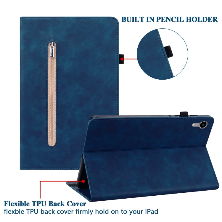 For Xiaomi Pad  6 / Pad 6 Pro Skin Feel Solid Color Zipper Leather Tablet Case