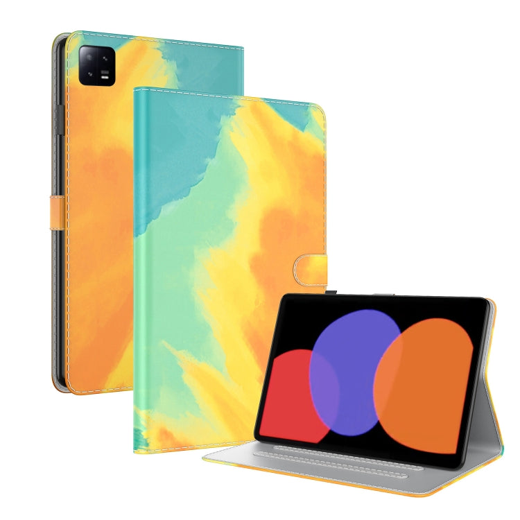 For Xiaomi Pad 6 / Pad 6 Pro Watercolor Pattern Flip Leather Tablet Case
