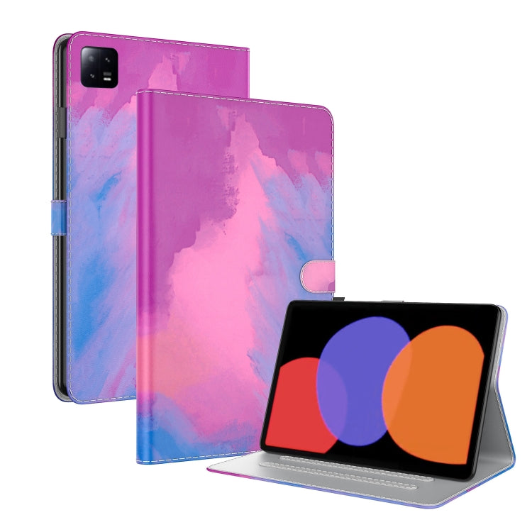 For Xiaomi Pad 6 / Pad 6 Pro Watercolor Pattern Flip Leather Tablet Case