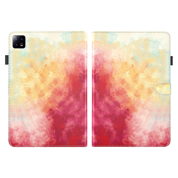 For Xiaomi Pad 6 / Pad 6 Pro Watercolor Pattern Flip Leather Tablet Case