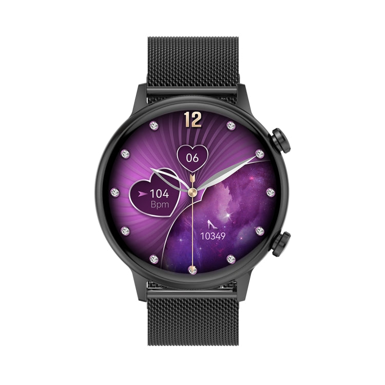 HK39 1.1 inch Smart Stainless Steel Band Watch Support Bluetooth Call/Blood Oxygen Monitoring