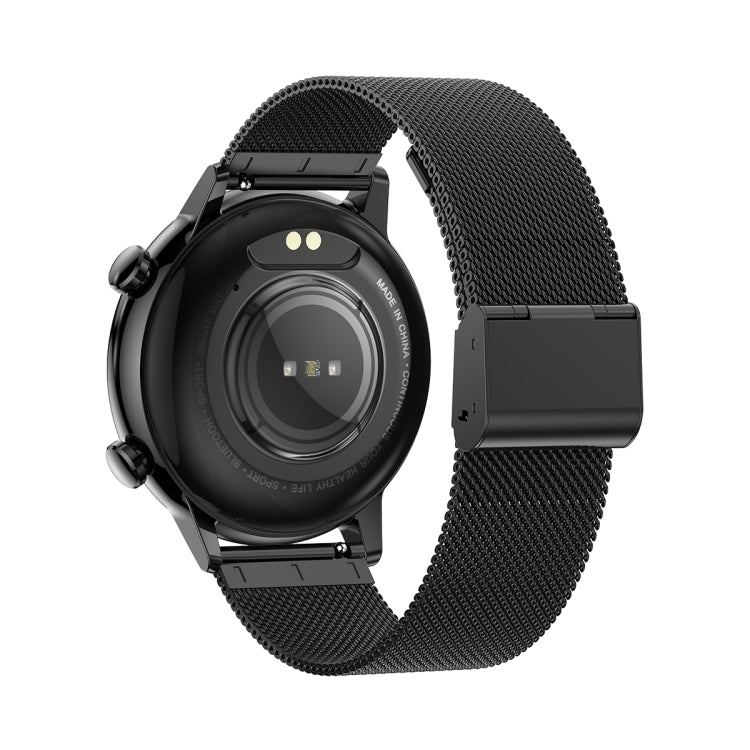 HK39 1.1 inch Smart Stainless Steel Band Watch Support Bluetooth Call/Blood Oxygen Monitoring