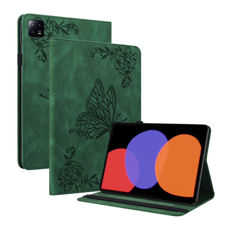 For Xiaomi Pad 6 / Pad 6 Pro Butterfly Flower Embossed Leather Tablet Case