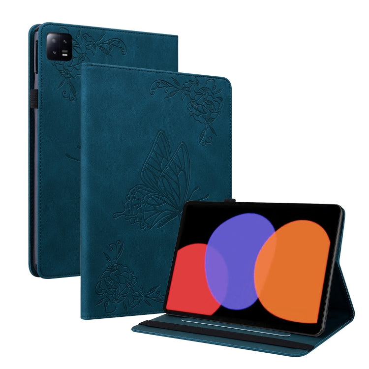 For Xiaomi Pad 6 / Pad 6 Pro Butterfly Flower Embossed Leather Tablet Case