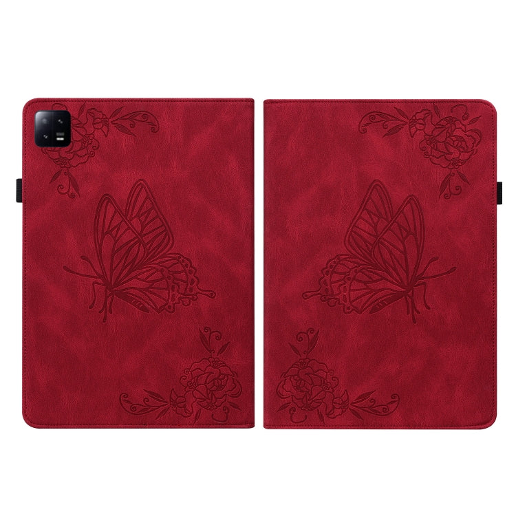 For Xiaomi Pad 6 / Pad 6 Pro Butterfly Flower Embossed Leather Tablet Case