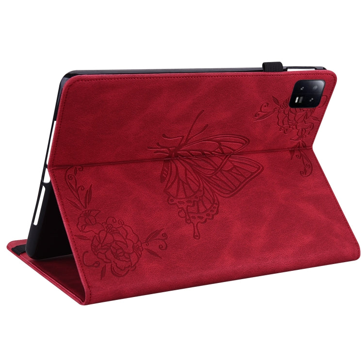 For Xiaomi Pad 6 / Pad 6 Pro Butterfly Flower Embossed Leather Tablet Case