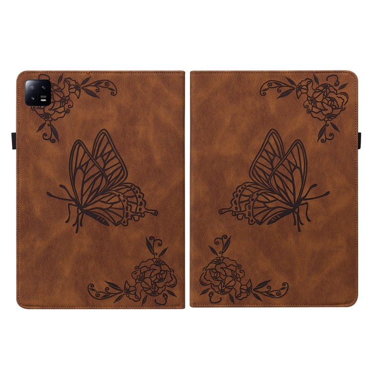For Xiaomi Pad 6 / Pad 6 Pro Butterfly Flower Embossed Leather Tablet Case