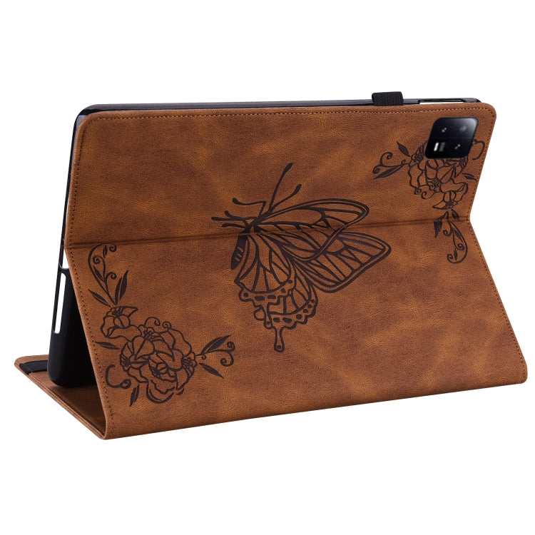 For Xiaomi Pad 6 / Pad 6 Pro Butterfly Flower Embossed Leather Tablet Case