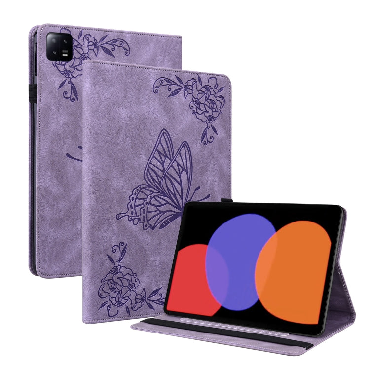 For Xiaomi Pad 6 / Pad 6 Pro Butterfly Flower Embossed Leather Tablet Case
