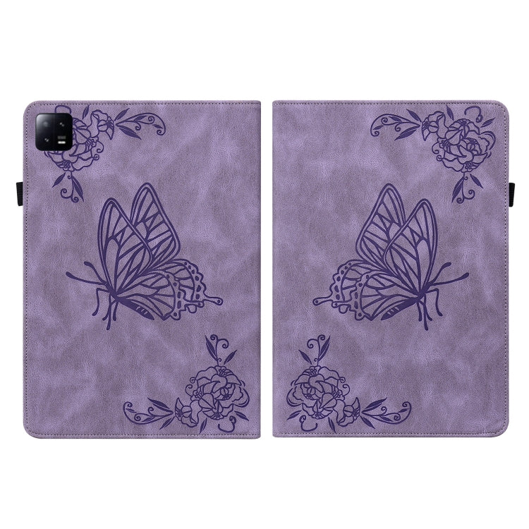 For Xiaomi Pad 6 / Pad 6 Pro Butterfly Flower Embossed Leather Tablet Case