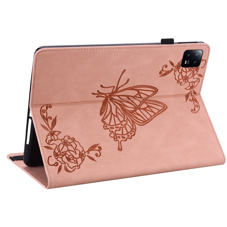 For Xiaomi Pad 6 / Pad 6 Pro Butterfly Flower Embossed Leather Tablet Case