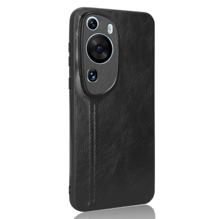 For Huawei P60 Art Sewing Cow Pattern Skin PC + PU + TPU Phone Case