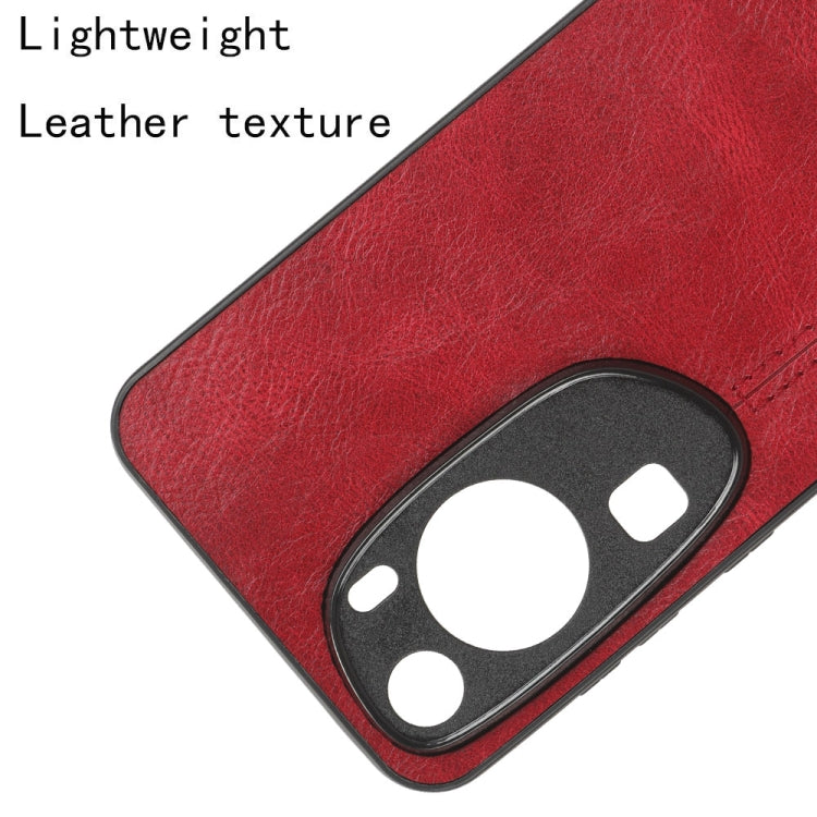 For Huawei P60 Art Sewing Cow Pattern Skin PC + PU + TPU Phone Case