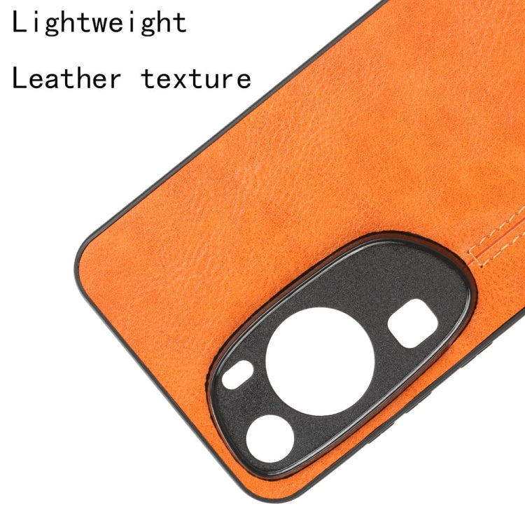 For Huawei P60 Art Sewing Cow Pattern Skin PC + PU + TPU Phone Case