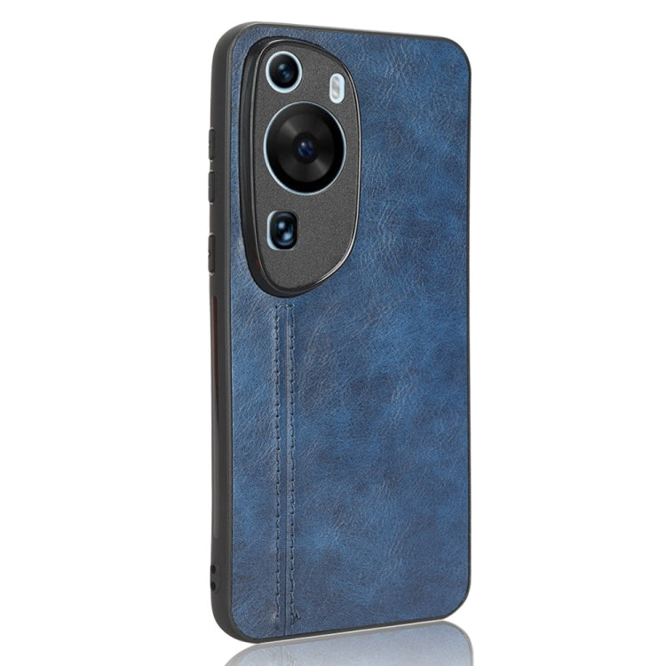 For Huawei P60 Art Sewing Cow Pattern Skin PC + PU + TPU Phone Case