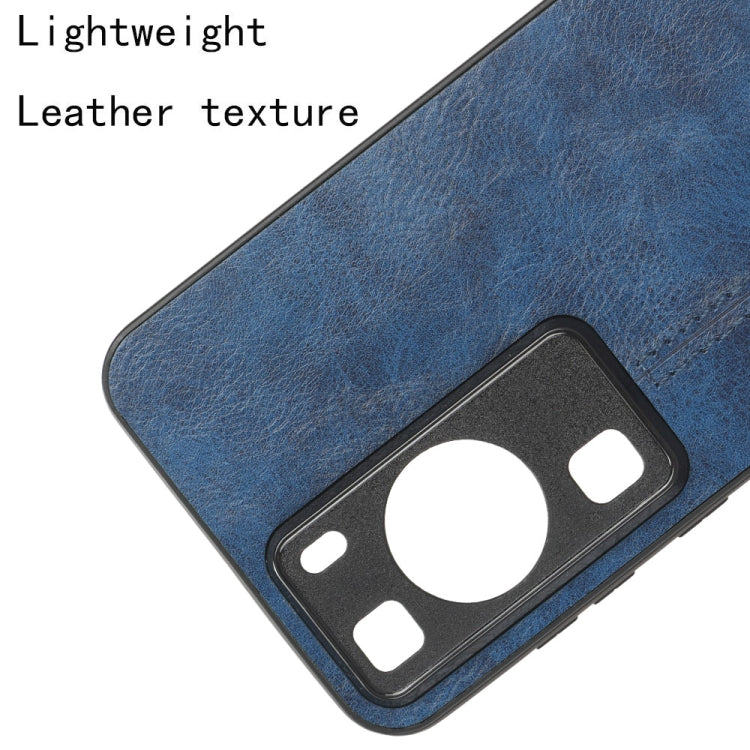 For Huawei P60 / P60 Pro Sewing Cow Pattern Skin PC + PU + TPU Phone Case