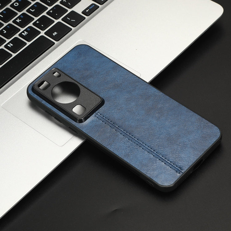 For Huawei P60 / P60 Pro Sewing Cow Pattern Skin PC + PU + TPU Phone Case