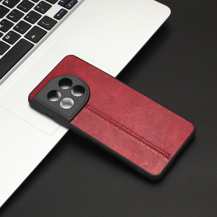 For OnePlus 11 5G Sewing Cow Pattern Skin PC + PU + TPU Phone Case