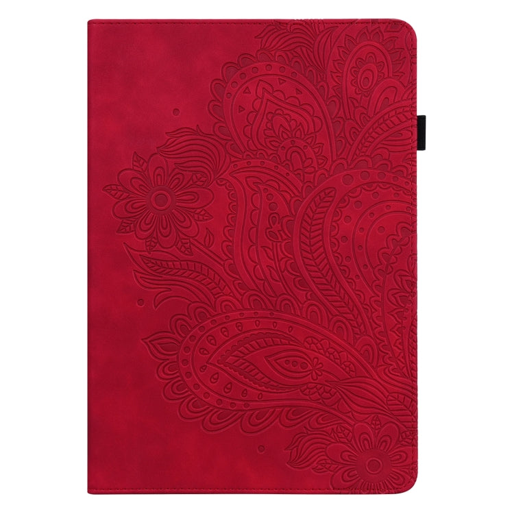 For Samsung Galaxy Tab S6 T860 Peacock Embossed Pattern Leather Tablet Case