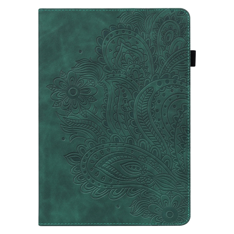 For Samsung Galaxy Tab S6 T860 Peacock Embossed Pattern Leather Tablet Case
