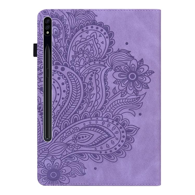 For Samsung Galaxy Tab S10+ / S9+ Peacock Embossed Pattern Leather Tablet Case