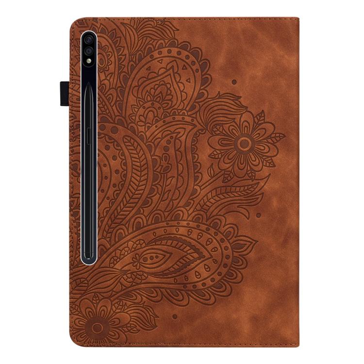 For Samsung Galaxy Tab S10+ / S9+ Peacock Embossed Pattern Leather Tablet Case