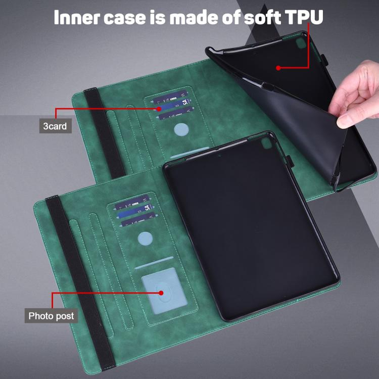 For Samsung Galaxy Tab S10+ / S9+ Peacock Embossed Pattern Leather Tablet Case