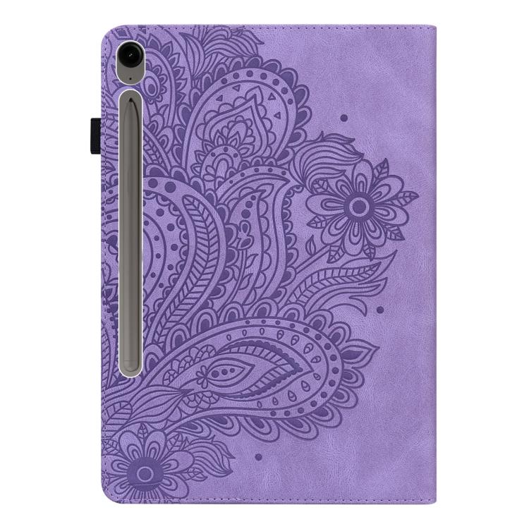 For Samsung Galaxy Tab S10 FE+ Peacock Embossed Pattern Leather Tablet Case