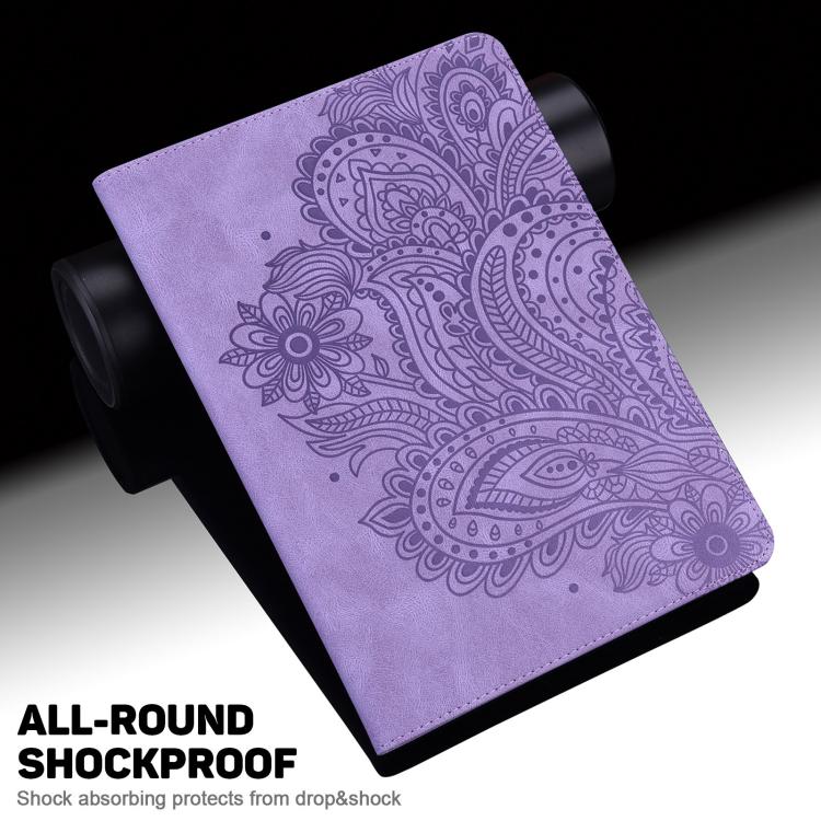 For Samsung Galaxy Tab S10 FE+ Peacock Embossed Pattern Leather Tablet Case