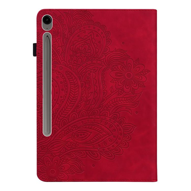 For Samsung Galaxy Tab S10 FE+ Peacock Embossed Pattern Leather Tablet Case