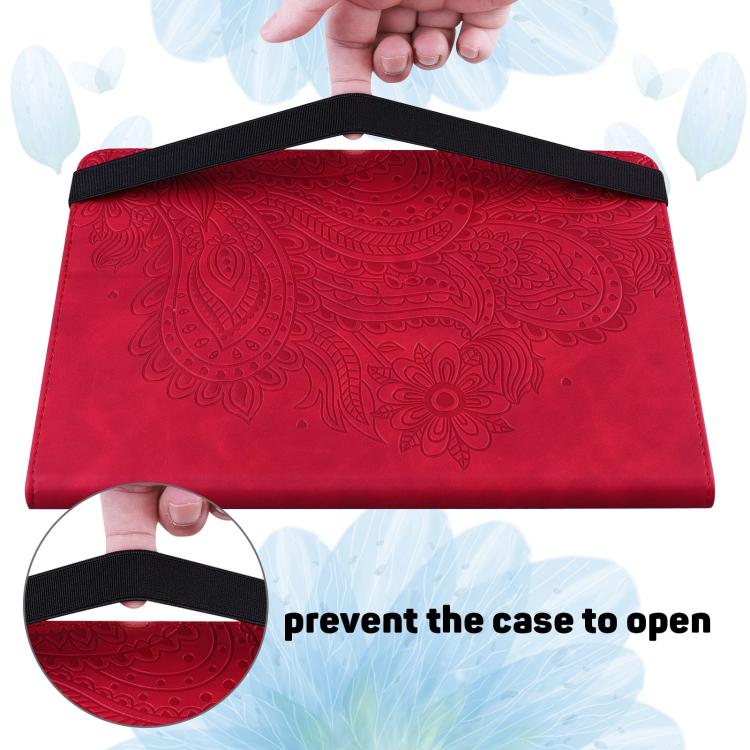 For Samsung Galaxy Tab S10 FE+ Peacock Embossed Pattern Leather Tablet Case