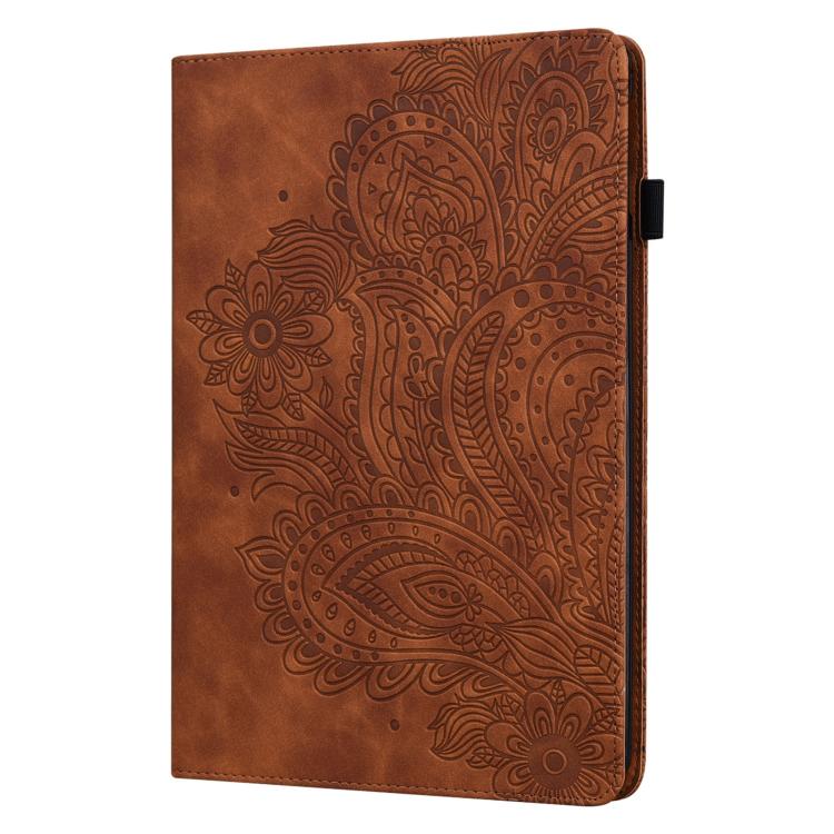 For Samsung Galaxy Tab S10 FE+ Peacock Embossed Pattern Leather Tablet Case