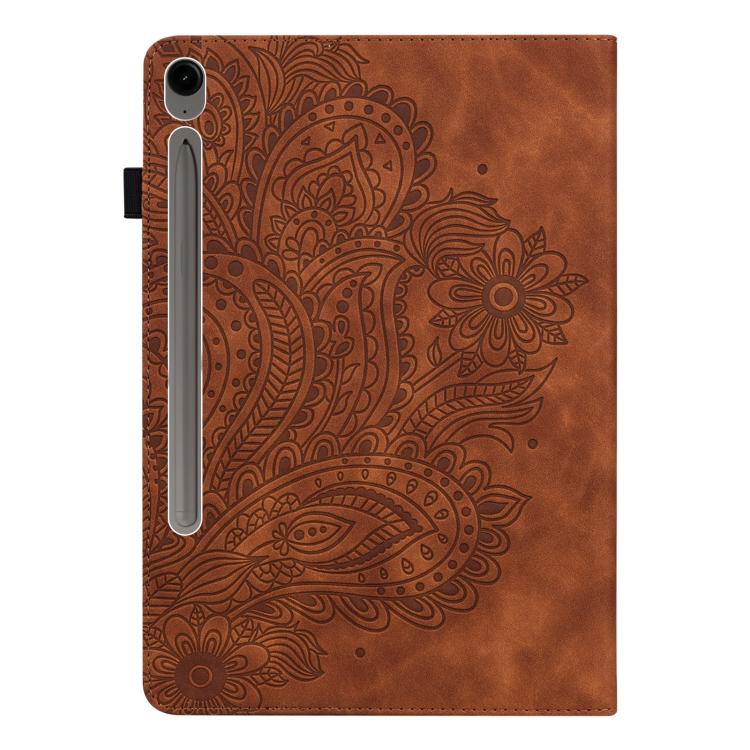 For Samsung Galaxy Tab S10 FE+ Peacock Embossed Pattern Leather Tablet Case