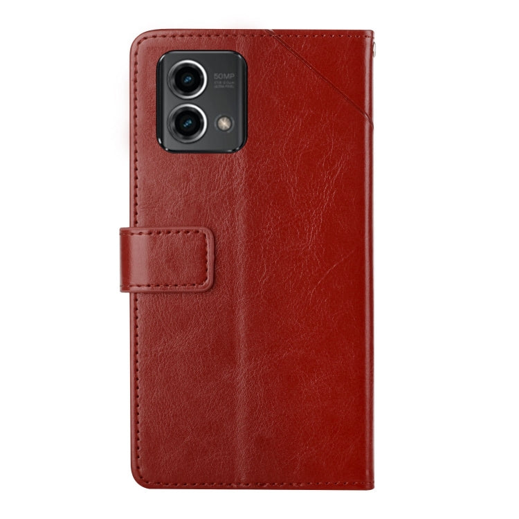 For Motorola Moto G Stylus 5G 2023 HT01 Y-shaped Pattern Flip Leather Phone Case