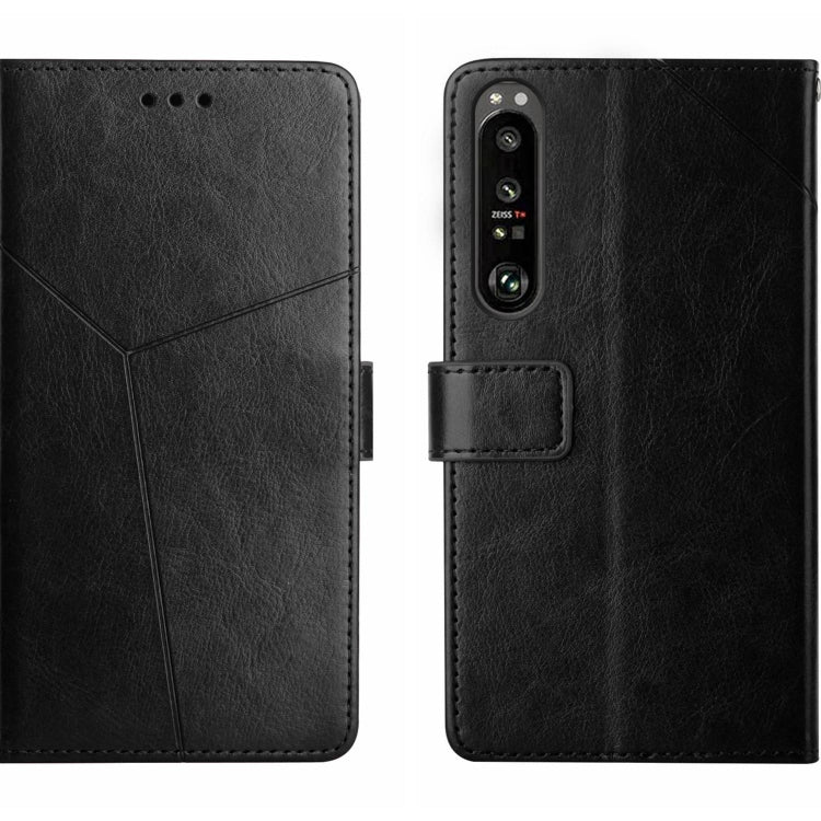 For Sony Xperia 1 V HT01 Y-shaped Pattern Flip Leather Phone Case