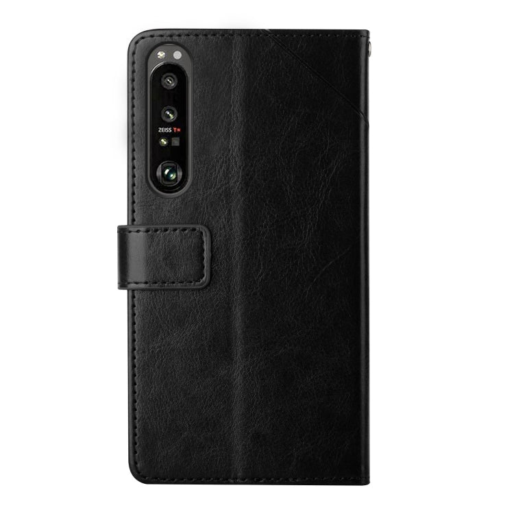 For Sony Xperia 1 V HT01 Y-shaped Pattern Flip Leather Phone Case